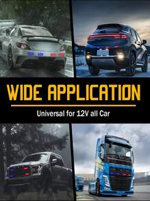 4 In1 LED Grille Strobe Light Emergency Red Blue Strobe Warning Light With Wireless Remote Control For Vehicle Truck Trailers RV ATV SUV 12V - Red - View 5