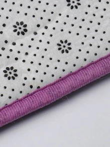 1pc Purple Pebble Pattern Bathroom Mat, Flannel Soft Comfortable Absorbent Anti-Skid Household Rug Floor Carpet Outdoor Rug Door Mat Room Decor Bathroom Accessories Back To School - Purple - View 7