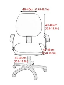 2pcs Pink Jacquard Removable & Washable Office Chair Covers, Modern Spandex Stretch Office Chair Slipcovers, Suitable For Office, Study Room And Home, All Season - Pink - View 3