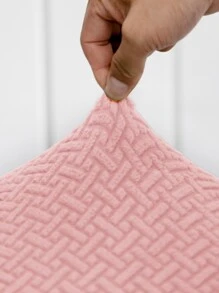 2pcs Pink Jacquard Removable & Washable Office Chair Covers, Modern Spandex Stretch Office Chair Slipcovers, Suitable For Office, Study Room And Home, All Season - Pink - View 5