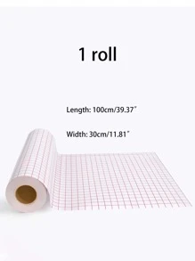 1 Roll Transparent Vinyl Transfer Tape With Grid For Alignment, Adhesive Transfer Paper For Silhouette Vinyl Stickers, Decals, Windows, Signs, 12 Inches X 30 Feet - Red - View 7