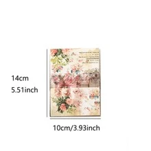 MOCARD 1 cuốn/100 cái Phong cách Retro Thiết kế hoa Trang trí Chất liệu Cắt dán thẩm mỹ Làm sổ lưu niệm Viết nhật ký Văn phòng phẩm Nghệ thuật Giấy DIY Quân nhu - màu xanh lá - Xem 6