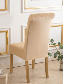 4pcs Velvet Dining Chair Slipcovers, Stretchy Chair Covers For High Chairs, Stretch Chair Protective Coaster For Restaurant, Wedding, Banquet, Ceremony - Màu be - Xem 2