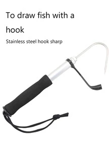 1 pieza pesca en hielo Gancho barco pesca en hielo atrapar de pez Gancho mar pesca de pez Gancho clasificación Gancho Equipo de pesca mano Gancho - Negro - Ver 7