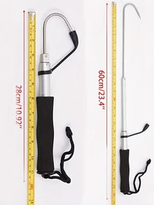 1 pieza pesca en hielo Gancho barco pesca en hielo atrapar de pez Gancho mar pesca de pez Gancho clasificación Gancho Equipo de pesca mano Gancho - Negro - Ver 2