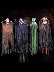 29” Halloween Hanging Clowns (4 Pack) In Varies Color, Clown Halloween Decorations, Scary Halloween Decoration, Hanging Decoration For Spooky Residence Prop Décoration, Halloween Outdoor Indoor Decor