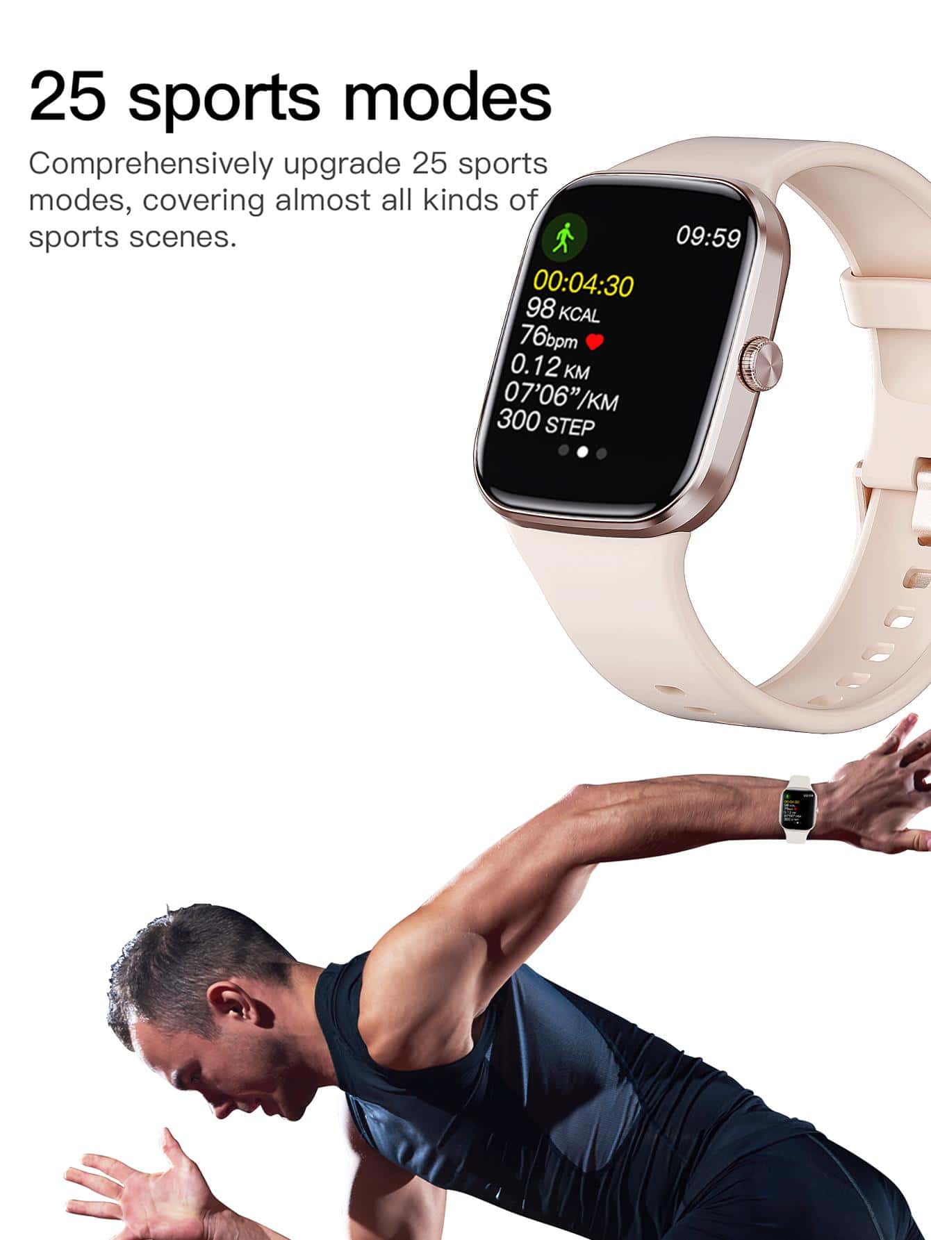 Heart Rate Monitoring Square Smart Watch SHEIN USA