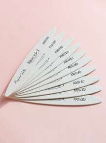 klimonla 10Pcs/Set Large Elliptical Grey Wood Nail File Nail Sanding Block File Double-Sided Polishing Tool, Washable, 100/180 Grit,Nail Supplies,Nail Tools,Nail Art Tools,Back To School,Nails,Nail Tools For Press On Nails