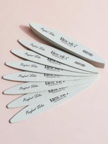 klimonla 10Pcs/Set Large Elliptical Grey Wood Nail File Nail Sanding Block File Double-Sided Polishing Tool, Washable, 100/180 Grit,Nail Supplies,Nail Tools,Nail Art Tools,Back To School,Nails,Nail Tools For Press On Nails