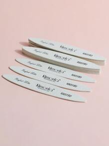 klimonla 10Pcs/Set Large Elliptical Grey Wood Nail File Nail Sanding Block File Double-Sided Polishing Tool, Washable, 100/180 Grit,Nail Supplies,Nail Tools,Nail Art Tools,Back To School,Nails,Nail Tools For Press On Nails