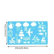 4pcs Cartoon Drawing Stencil Ruler Set For Students,Rulers - Multicolor - View 2