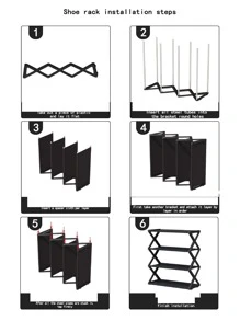 Organizadores de zapatos - Negro - Ver 5