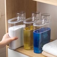 Contenedor De Jabón Para Lavandería Para Detergente Líquido Y Suavizante De Telas - Organizador De La Lavandería - transparente - Ver 4