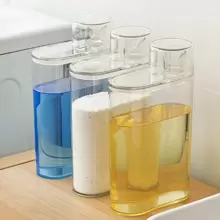 Contenedor De Jabón Para Lavandería Para Detergente Líquido Y Suavizante De Telas - Organizador De La Lavandería - transparente - Ver 2