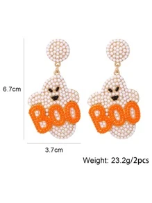 juran 1 Pair Halloween Funny Ghost Earrings, Unique Party Earrings, Halloween Gift