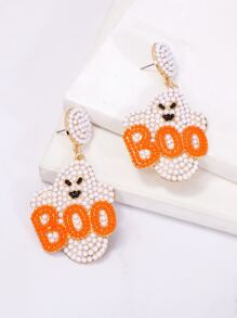 juran 1 Pair Halloween Funny Ghost Earrings, Unique Party Earrings, Halloween Gift