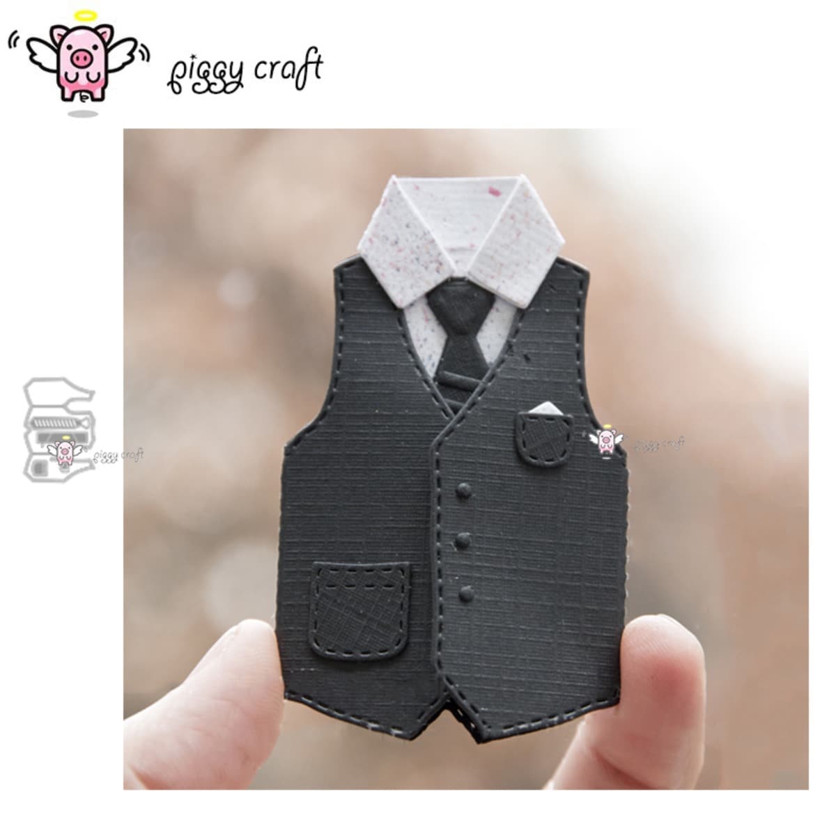piggy-craft-metal-cutting-dies-cut-die-mold-new-men-s-waistcoat-tie