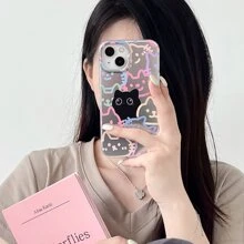 1 Miếng Mô hình hoạt hình mèo Ốp lưng & bao da điện thoại - Bạc - Xem 2