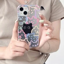 1 Miếng Mô hình hoạt hình mèo Ốp lưng & bao da điện thoại - Bạc - Xem 3