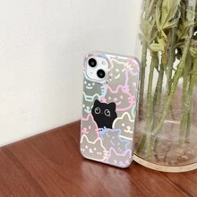 1 Miếng Mô hình hoạt hình mèo Ốp lưng & bao da điện thoại - Bạc - Xem 6