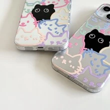 1 Miếng Mô hình hoạt hình mèo Ốp lưng & bao da điện thoại - Bạc - Xem 10