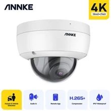 ANNKE Dome 8MP 4K Ultra HD PoE ONVIF IP Security Camera With H.265+ IP67 Weatherproof IK10 Vandal-Proof Audio Recording Supports 256 GB TF Card Remote Access Motion Alerts For Outdoor Indoor CCTV Surveillance - phích cắm của Mỹ - Xem 1