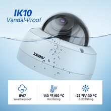 ANNKE Dome 8MP 4K Ultra HD PoE ONVIF IP Security Camera With H.265+ IP67 Weatherproof IK10 Vandal-Proof Audio Recording Supports 256 GB TF Card Remote Access Motion Alerts For Outdoor Indoor CCTV Surveillance - phích cắm của Mỹ - Xem 7