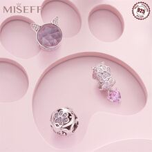 MISEFF 1入組純銀925可愛貓印花吊墜吊墜適用於DIY手環項鍊珠子珠寶製作禮物 - 銀色 - 查看 7