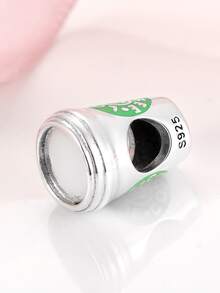 1入流行的立方氧化鋯珠吊墜- 咖啡杯,茶杯,葡萄酒杯設計,適用於辦公室風格,s925純銀diy魅力珠吊墜,適用於女性的日常穿著,媽媽,女孩,女友生日禮物