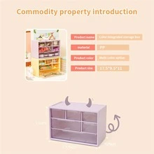 Kumilo Desktop Storage Box For Students, Large 6-cube Drawer Type Table Organizer With Dividers For Dressing Table, Jewelry Lens Case, Desk Drawer Type Sorting Storage Box, Makeup Stationery Brightly Colored Drawer Type Storage Box, Large Capacity Storage Box For Notebook - Yellow - View 7