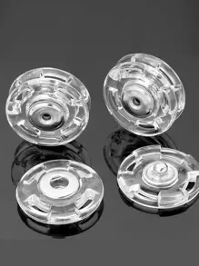 8對/套透明隱藏按扣&圓形女性鈕扣&鈕扣&套頭毛衣鈕扣&襯衫鈕扣&縫紉按鈕&外套暗扣 - 無色 - 查看 10