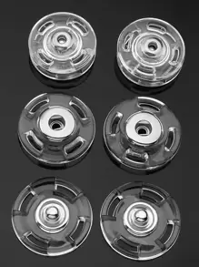 8對/套透明隱藏按扣&圓形女性鈕扣&鈕扣&套頭毛衣鈕扣&襯衫鈕扣&縫紉按鈕&外套暗扣 - 無色 - 查看 4