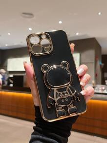 Phone Case With Astronaut Design Phone Holder - Black - View 2