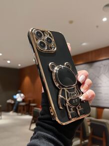 Phone Case With Astronaut Design Phone Holder - Black - View 4