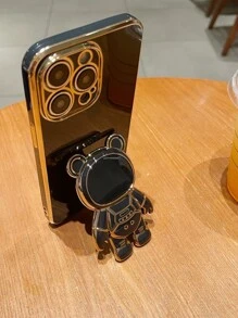 Phone Case With Astronaut Design Phone Holder - Black - View 1