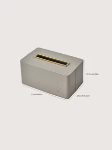 1 件创意纸巾盒，奢华轻盈风格，适用于客厅、厨房、浴室、家居用品、桌子、家居装饰、家居整理和储存、房间装饰、卧室房间装饰、厨房配件、厨房工具、厨房收纳、旅行、度假 - 灰色 - 查看 4