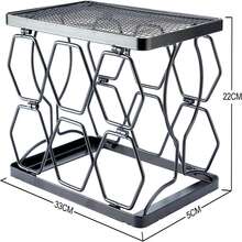Estantes para Botellas de Vino de Metal, Estante de Vino Apilable de 2 Niveles, Estante para Botellas de Vino con 6 Botellas de Almacenamiento para Decoración de Mesa, Armario, Cocina - Negro - Ver 6