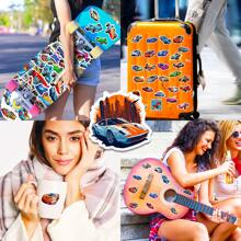 50入組超級跑車賽車塗鴉貼紙,可愛卡通貼紙貼花適用於男孩