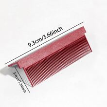 Bàn là duỗi tóc bằng sợi carbon chịu nhiệt độ cao với miếng dán tự dính để tạo kiểu tóc, phụ kiện đi kèm lược - Đỏ - Xem 5