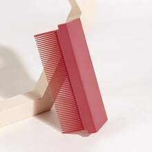 Bàn là duỗi tóc bằng sợi carbon chịu nhiệt độ cao với miếng dán tự dính để tạo kiểu tóc, phụ kiện đi kèm lược - Đỏ - Xem 4