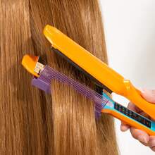 Kẹp tạo kiểu tóc bằng sợi carbon chịu nhiệt độ cao với thiết kế tự dính, đi kèm với lược - Màu tím - Xem 1