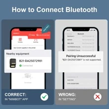 NIIMBOT B21 Label Maker Wireless Thermal Label Printer, Inkless With Tape, Home Organization Office Business (Green) - Black - View 4