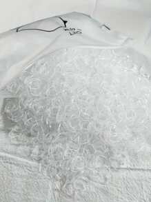 1000 cái/gói Trong suốt Mini Dây thun - trắng - Xem 4