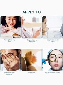 1pc Cooling Gel Face Mask Ice Pack Facial Mask To Relieve Fatigue & Aid Sleep - Blue - View 8