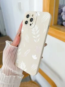 Funda para móvil con patrón de hoja - Blanco - Ver 4