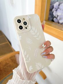 Funda para móvil con patrón de hoja - Blanco - Ver 2
