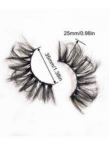 Asiteo 4 Pairs 25mm 9D Faux Mink Lashes Bulk Russian Volume Fluffy Natural False Eyelashes Thick Dramatic Faux Mink Eyelashes - 黑色 - 查看 9