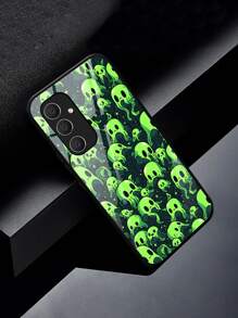 Alien Pattern Phone Case,International Version, Not The Domestic Version - Green - View 2