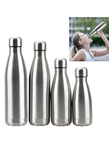 No Insulation Water Cola Bottle Single Wall Water Bottle Stainless Steel 500ML 750ML 1000ML Outdoor Travel Sports Drink Bottles - Silver - View 1