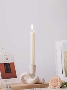 chenguang 1入組極簡陶瓷香薰燭臺 - 米色 - 查看 3